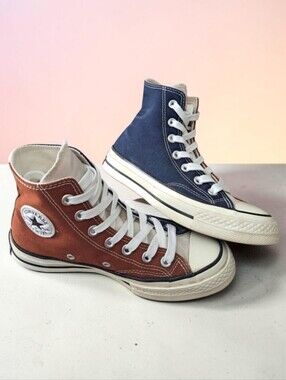 Converse Chuck Taylor All ✨️ Star High Top  Mismatched Tan & Navy Unisex